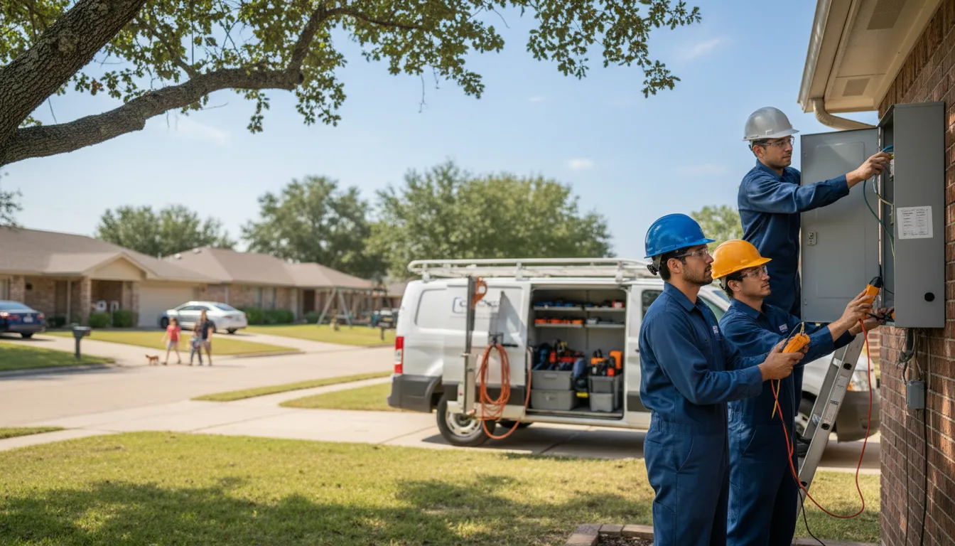 Certified electrician providing emergency electrical services in Boyd, TX